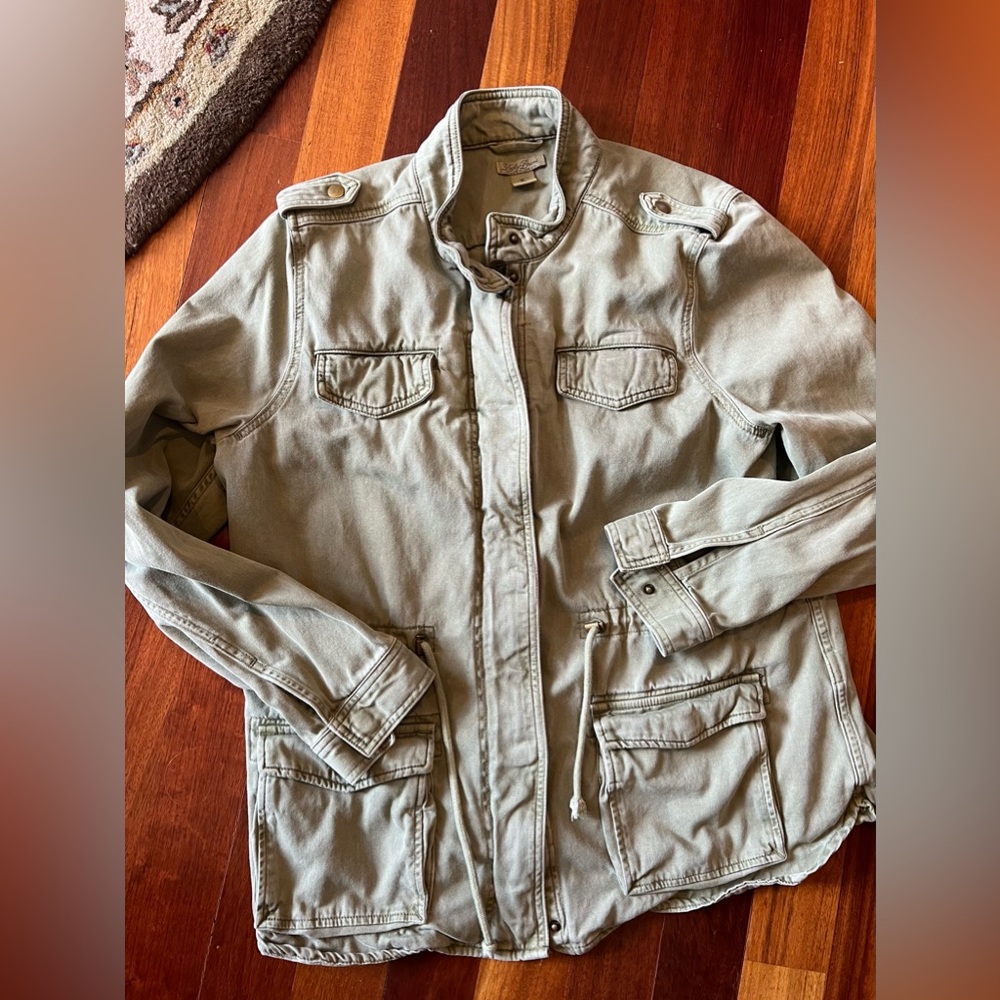 Vintage Lucky Brand olive drab military style jacket